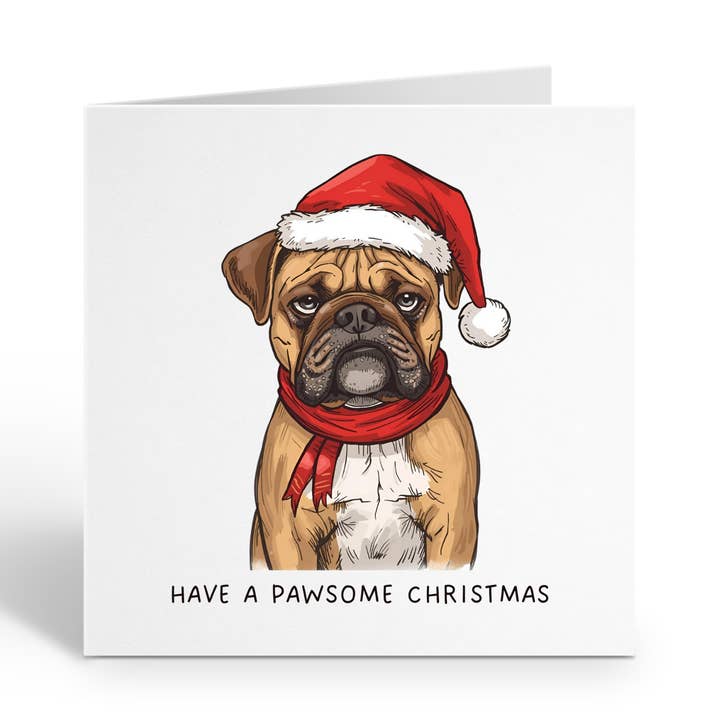 Funny Christmas Card - Dog Pun Pawsome for wholesale by Smirk & Scribble