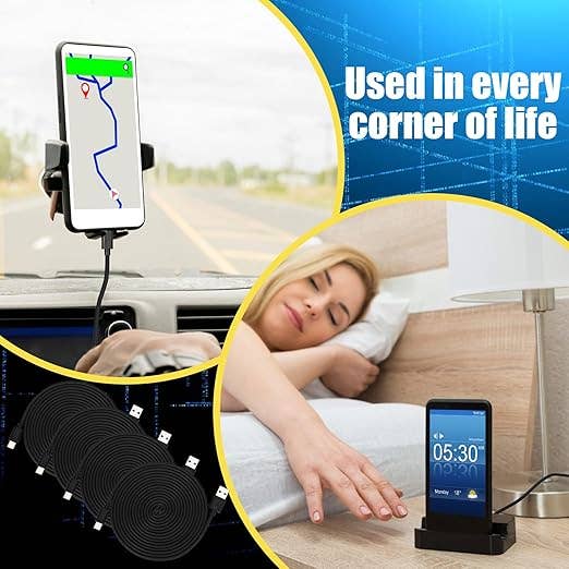 Crover - Wholesale Charging Cable - 10ft USB-A to USB-C Charging Cable, Black6