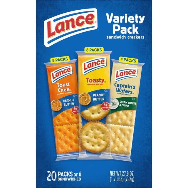 I Got Your Candy - Wholesale Crackers - Lance Sandwich Crackers Variety Pack 3 Flavors - 20ct5