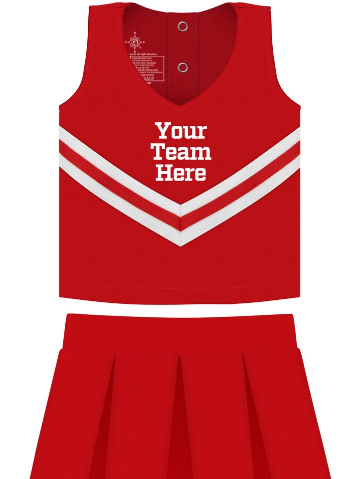 Creative Knitwear - Wholesale Dress - Kids - Custom Girls 3-Piece Cheer Dress: Screen Print11
