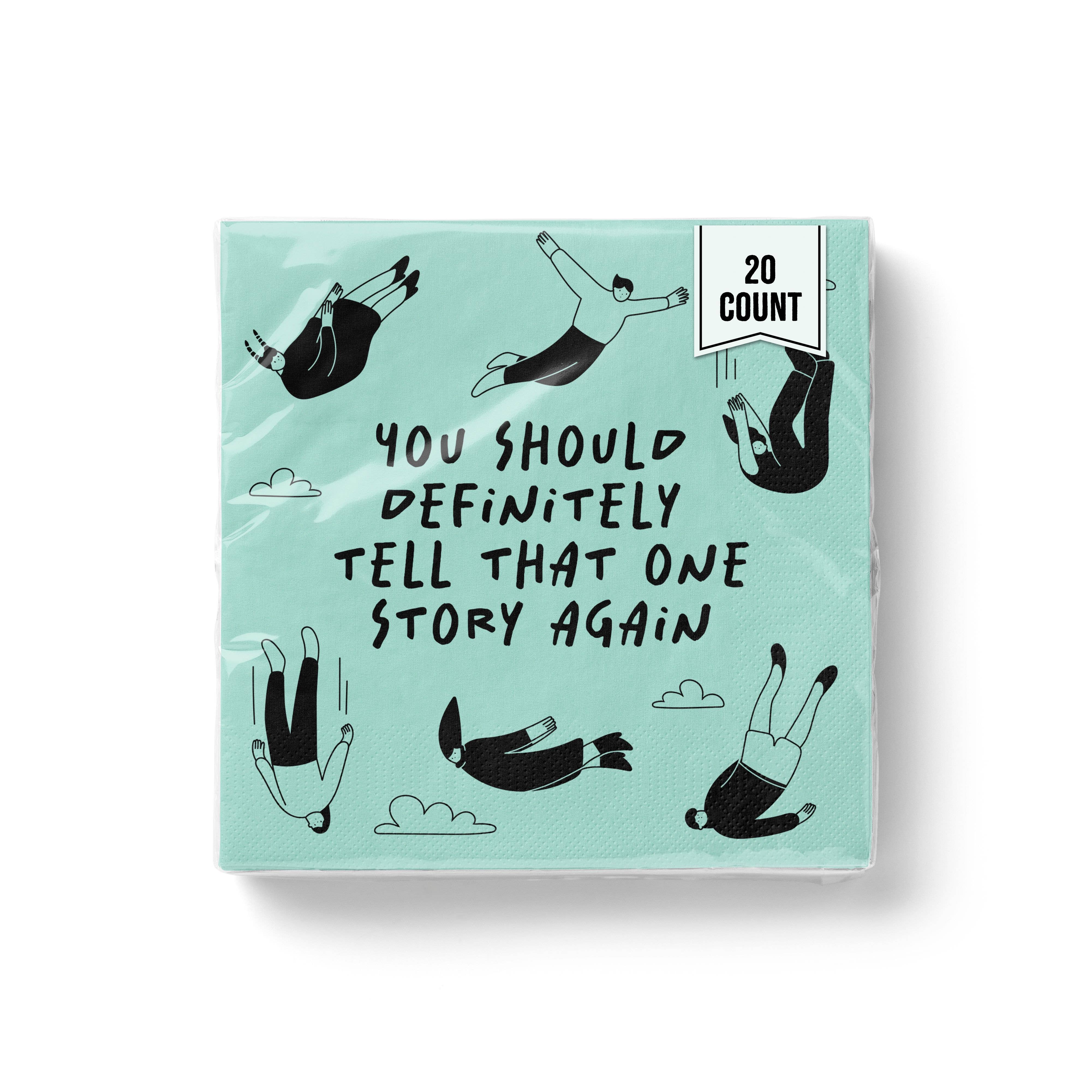 DM Merchandising - Wholesale Disposable Napkin - Two Left Feet The Reluctant Host Cocktail Napkins3