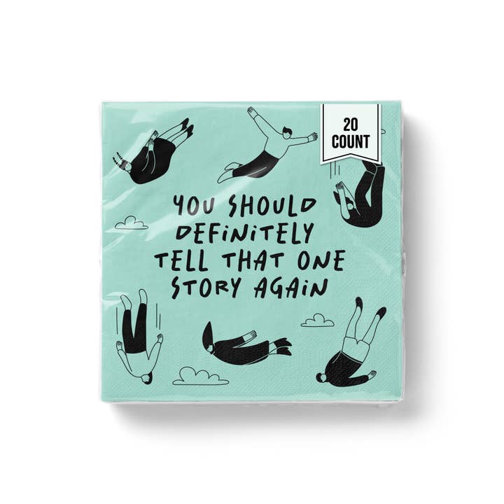 DM Merchandising - Wholesale Disposable Napkin - Two Left Feet The Reluctant Host Cocktail Napkins3