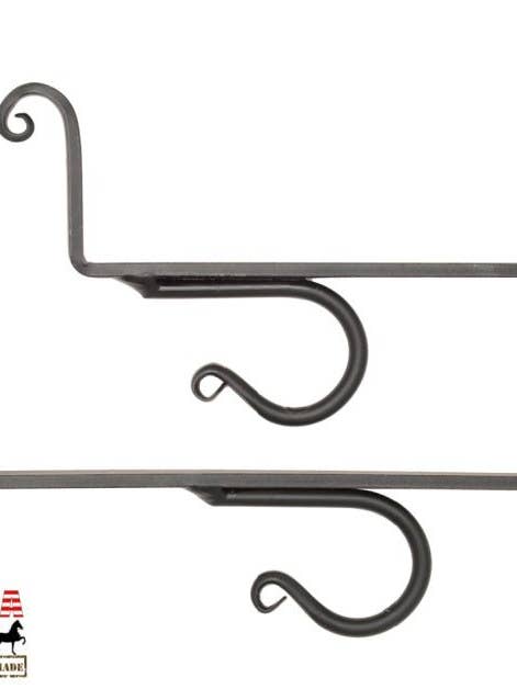 CURTAIN ROD & SHELF BRACKET SET - Wrought Iron with Scrolls for wholesale by Saving Shepherd