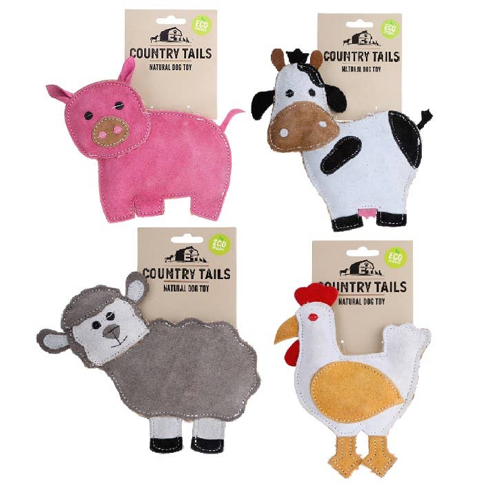 DOOG & Outback Tails & Country Tails - Venta al por mayor Juguete para morder - Perros - Juguetes de yute Country Tails Farm Animal