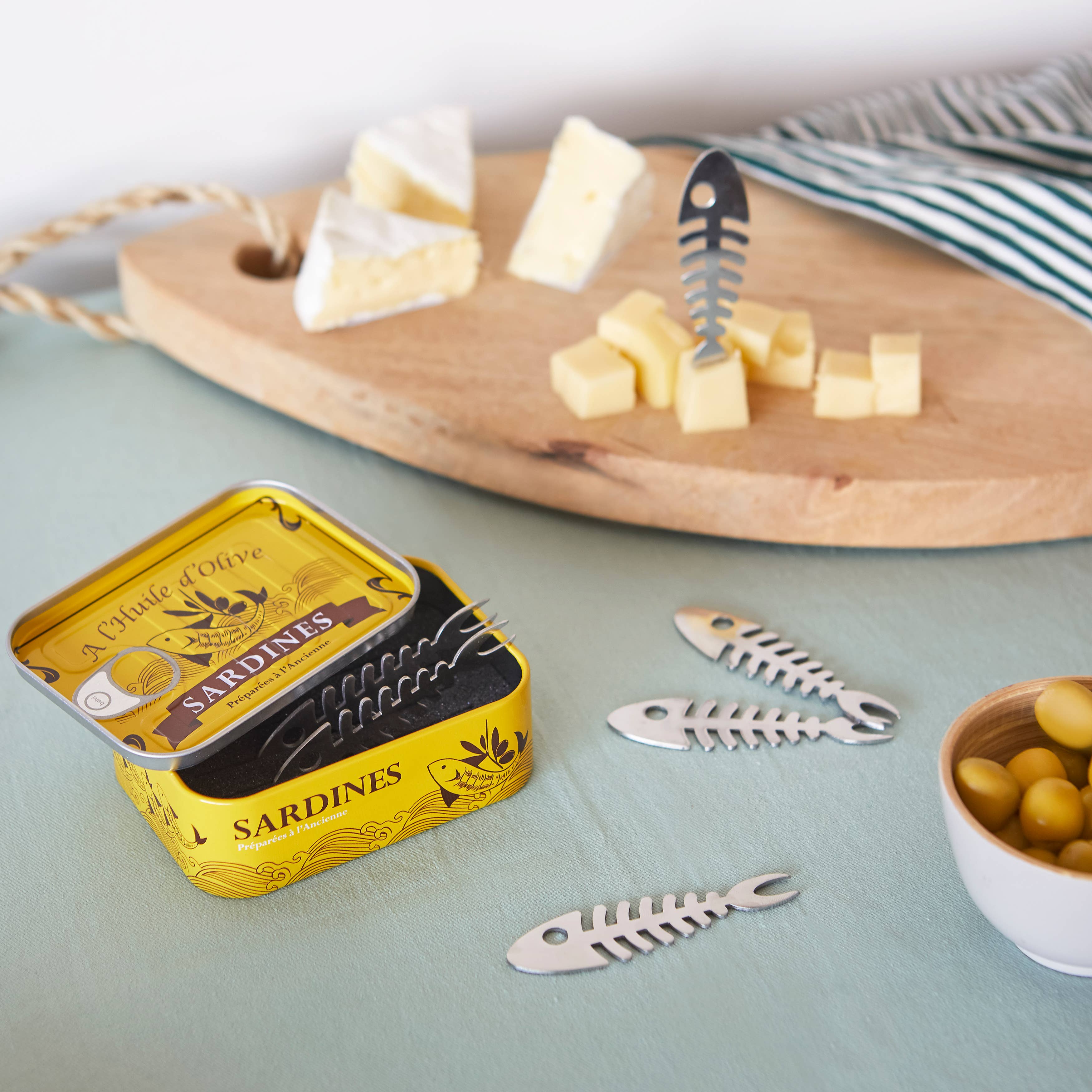 Balvi - Wholesale Flatware Set - Snack fork, Sardines, x6, can3