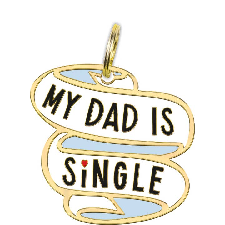My Dad Is Single Collar Charm for wholesale by Primitives by Kathy