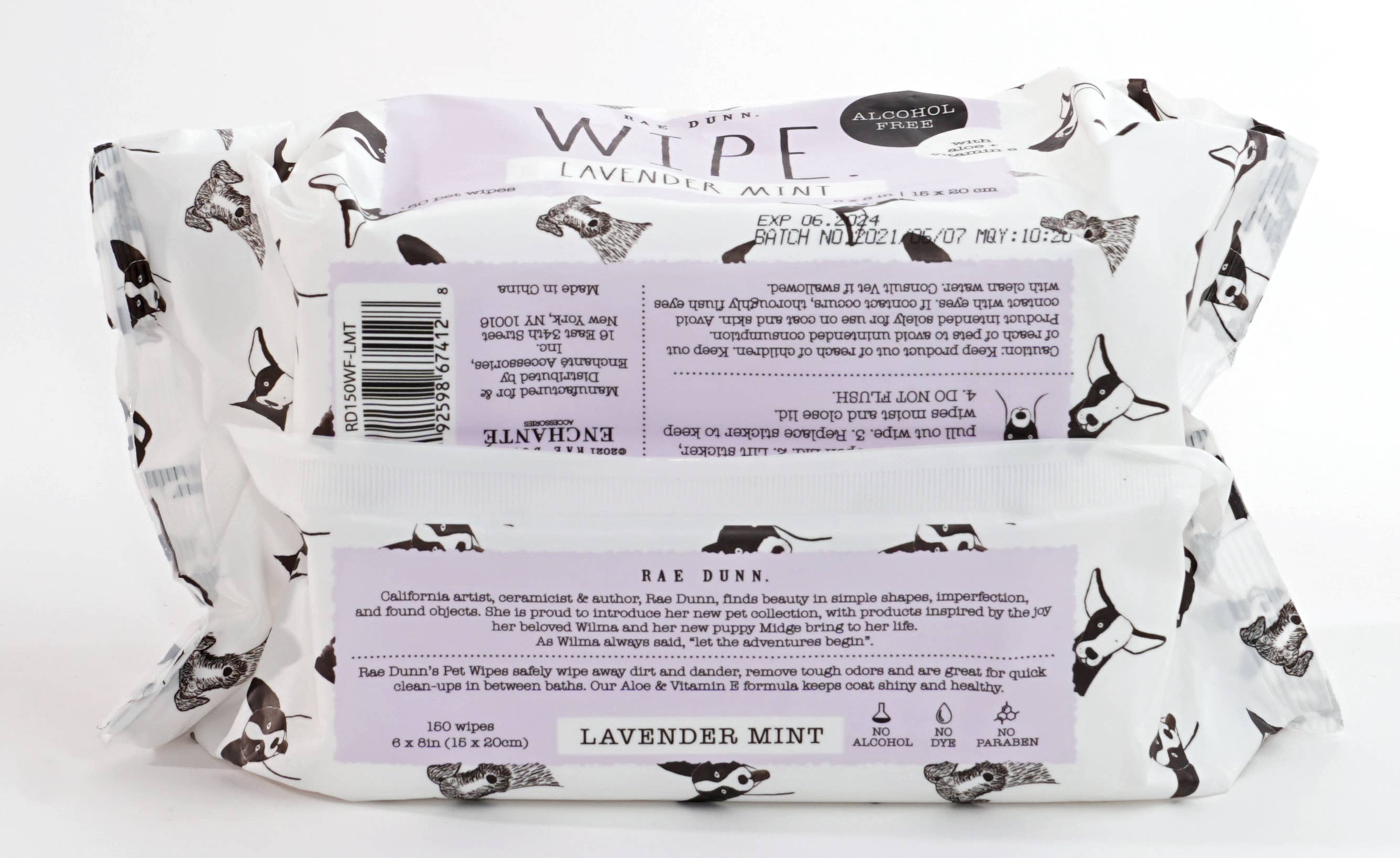 Precious Tails - Wholesale Pet Grooming Aid - Dog - Rae Dunn Pet Wipes Wilma's Friends - 150 ct19