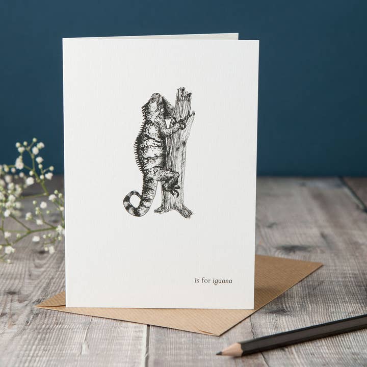 Jeg er til Iguana Card for engroshandel hos Lucy Coggle Designs