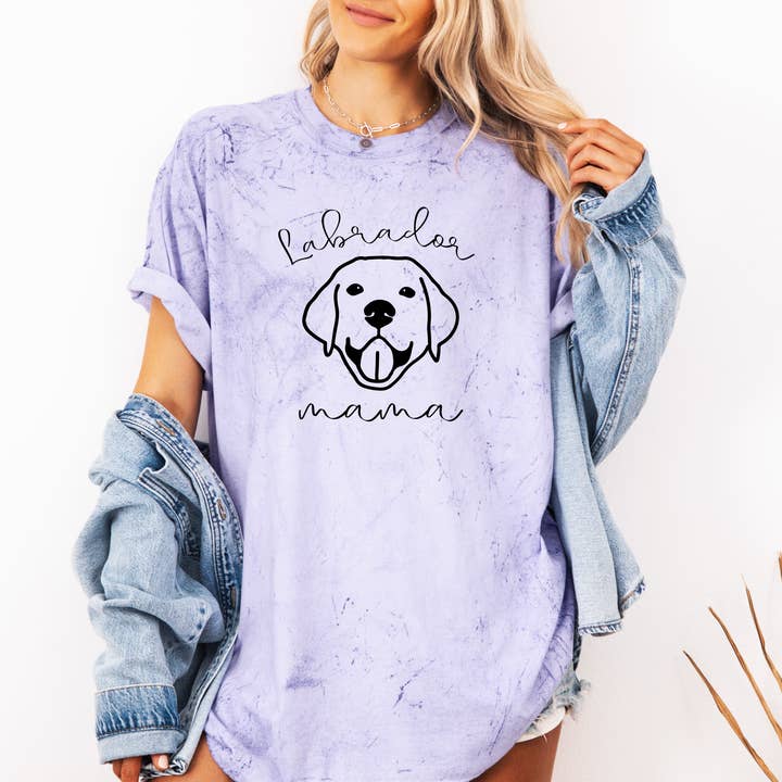 Verita Culture - Wholesale Screen Printed T-Shirt - Women's - Labrador Retriever Dog Mom Comfort Colors T Shirt (Copy)7