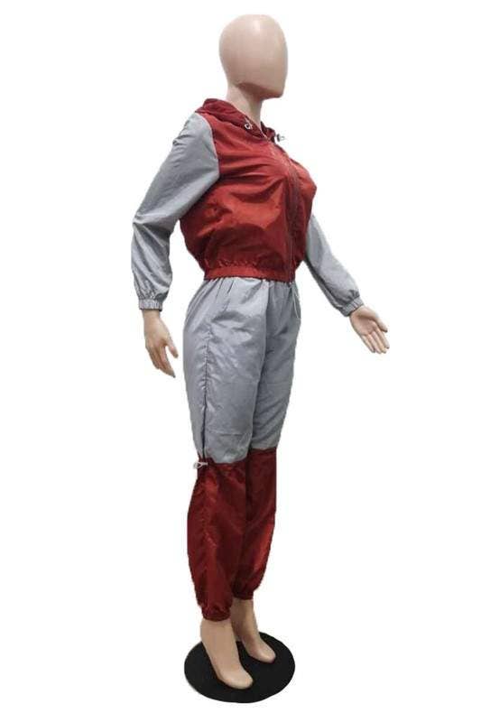 GRAY drawstring tracksuit set for wholesale on Faire2