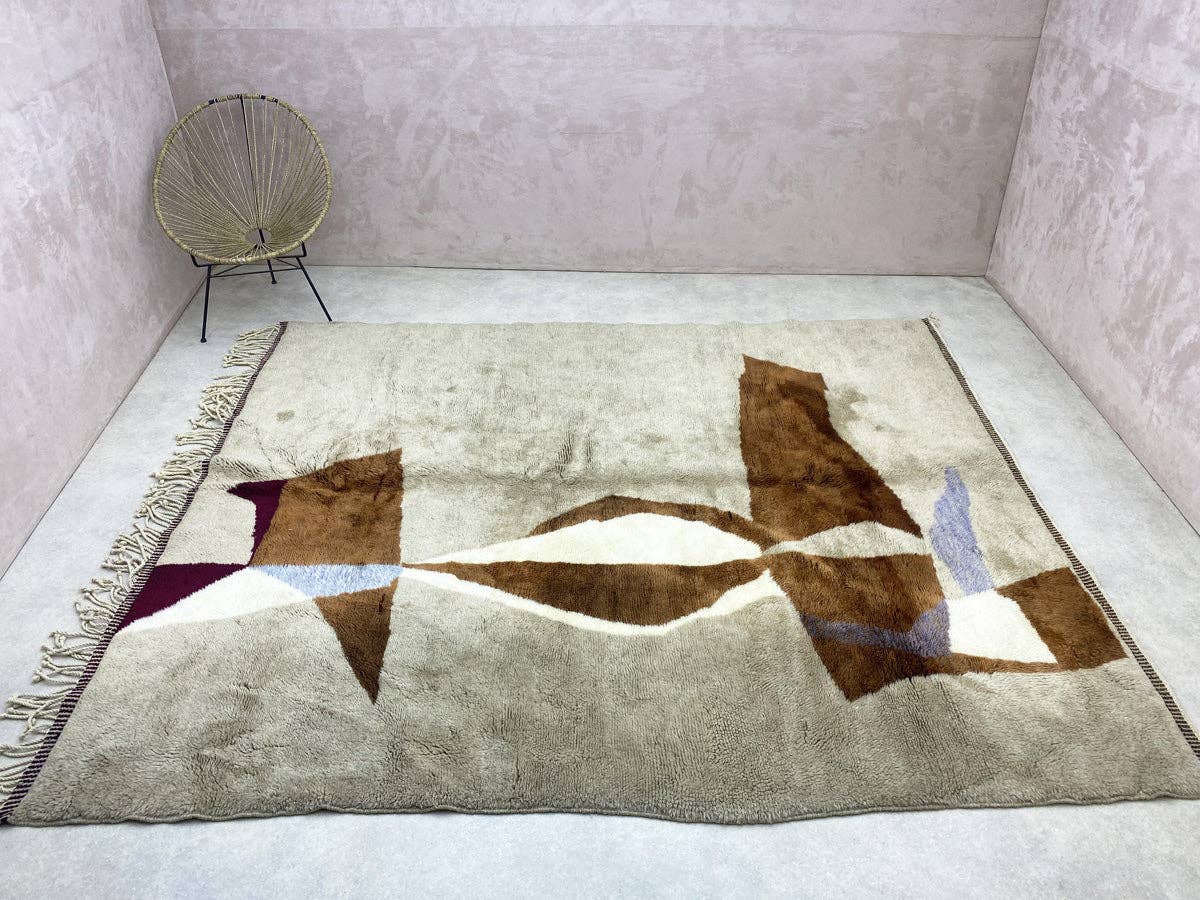 BohoVibeCraft - Vendita all'ingrosso Tappeto - Tappeto Beni Ourain, tappeto in lana, tappeto fatto a mano. Tappeto da area.8