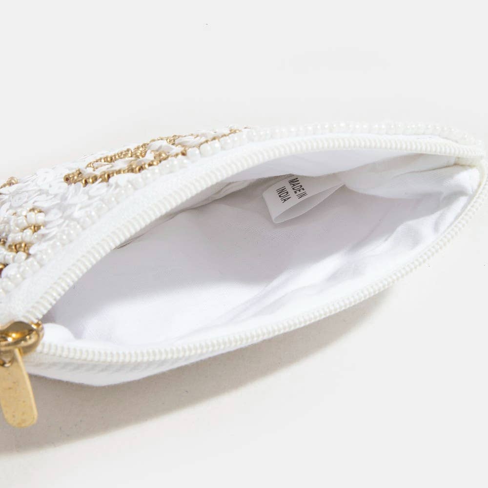 MULTI Starfish Clams And Sea Life Seed Beaded Coin Purse for wholesale on Faire3