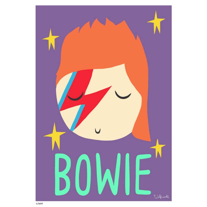 Sergeant Paper – Großhandel Kunstdruck – Wolfnoodle - Bowie - Musikkunstdruck
