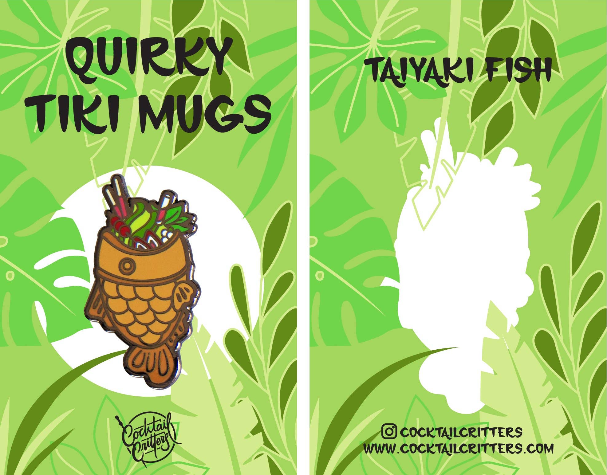 Cocktail Critters – Großhandel Anstecker/Button – Schrulliger Tiki Taiyaki Pin1