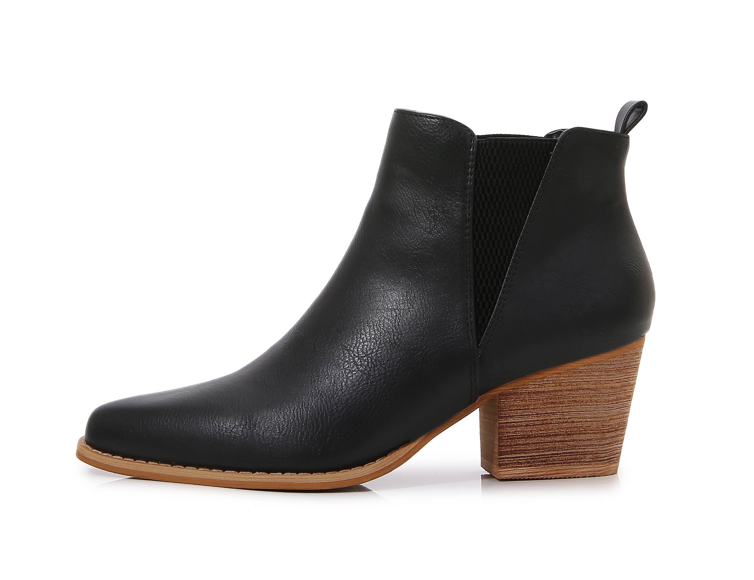 Shop Lev - Wholesale Booties - Women's - [PACK] Women Wooden Heel Slip on Casual Ankle Boots1