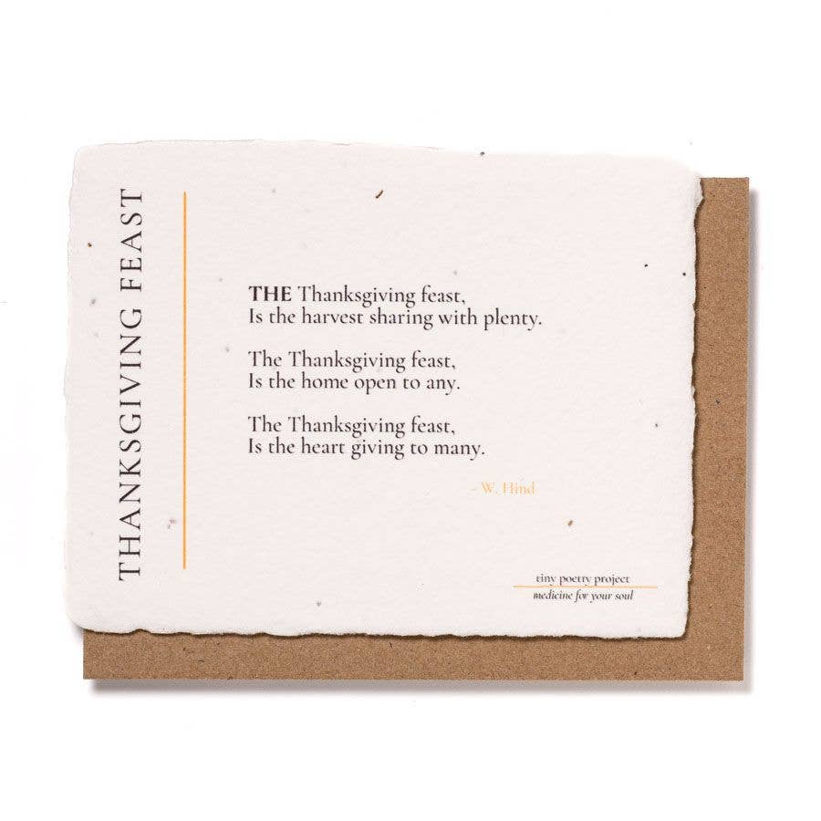 tiny poetry project - Wholesale Thanksgiving-kaartje - Thanksgiving Feest: Plantbare Wildbloemen Thanksgiving Kaart0