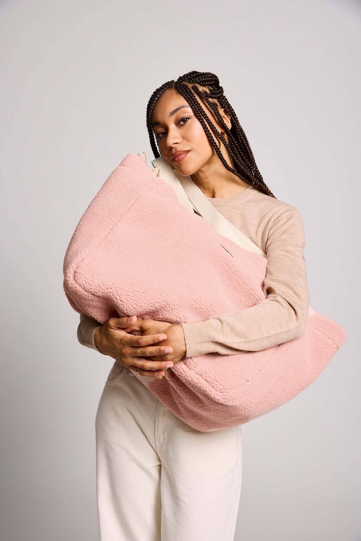 Hindbag – wholesale Bärkasse - Dam – Claude Teddy Rosa Puder Shoppingväska1