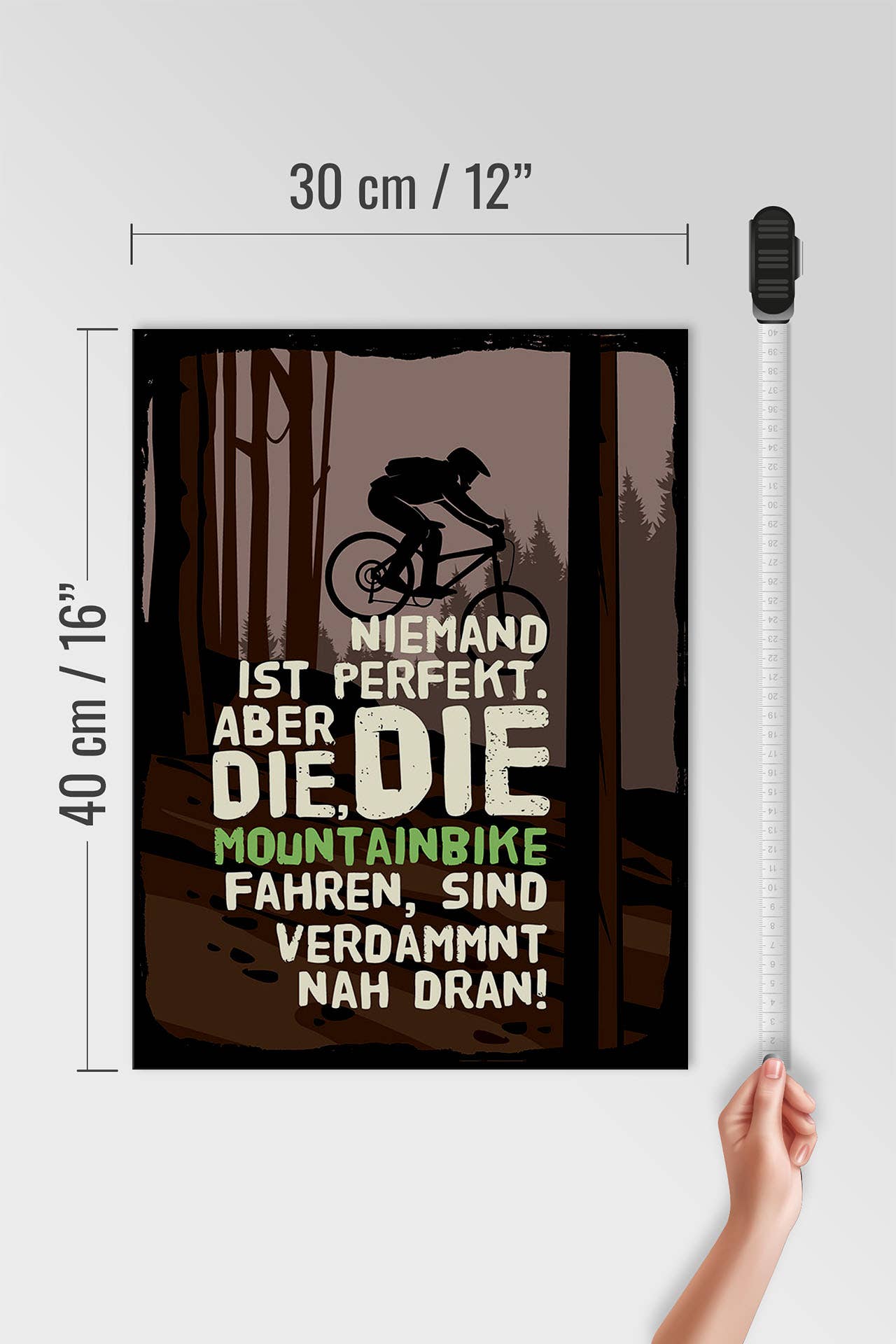 Femer - Wholesale Sign - Wooden sign 30x40 cm Nobody's perfect but the mountain bike3