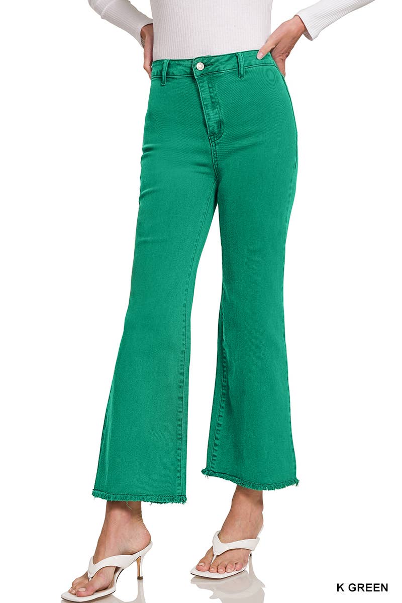 42POPS - Venta al por mayor Vaqueros - Mujer - Pantalones anchos rectos con dobladillo deshilachado y lavado ácido.9