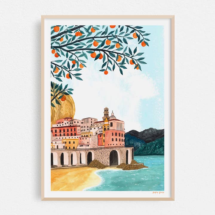 Amalfi Coast Artists Print Wall Art for wholesale by Papio Press