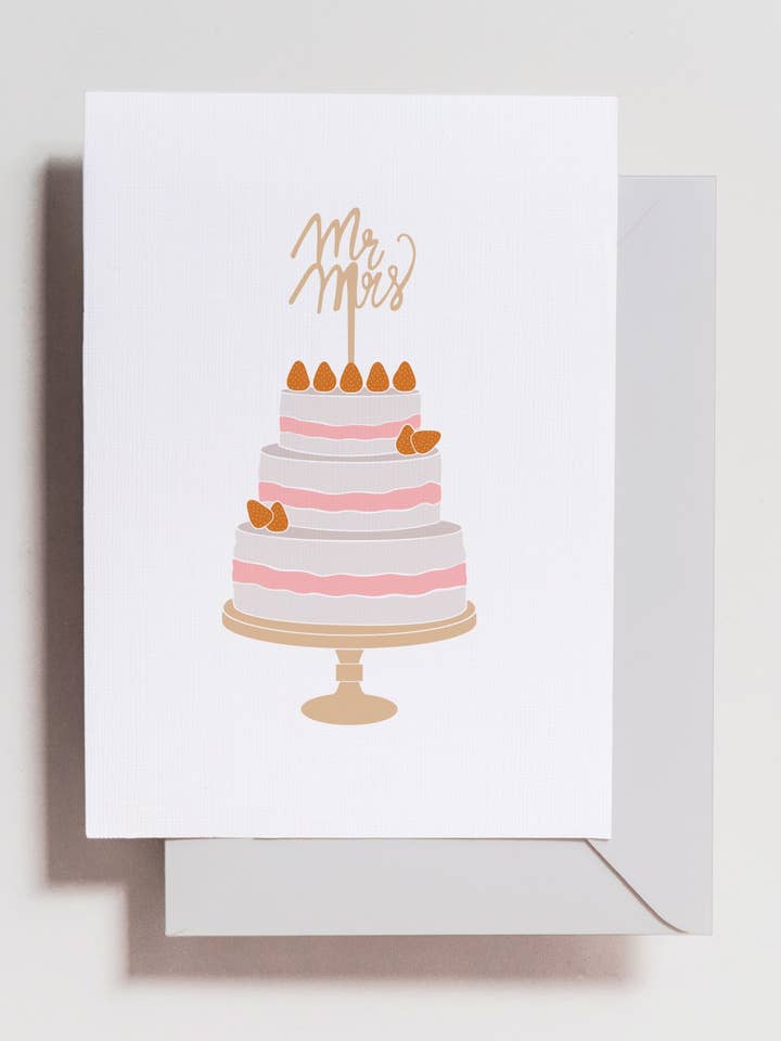Cheers Mr + Mrs Card pour la vente par Haven Print Co.