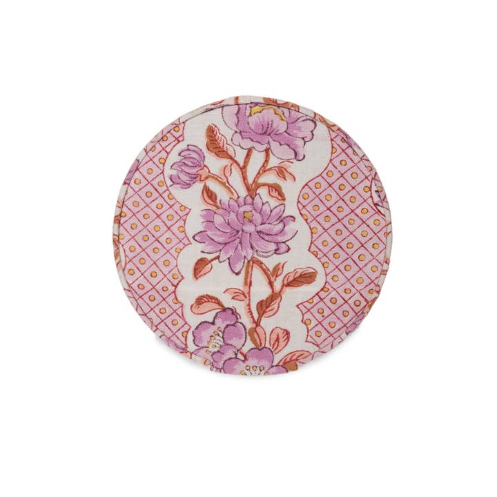 Craft Boat - Wholesale Desk Organizer - ROUND KEEPSAKE JEWELLERY BOX - LAVENDER2