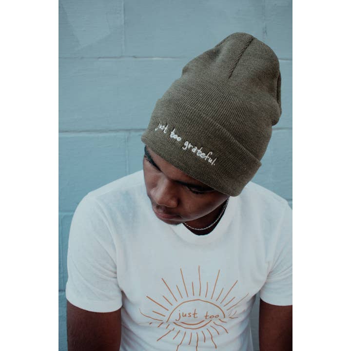 Olive Sustainable Knit Beanie for wholesale by Refresh Collective