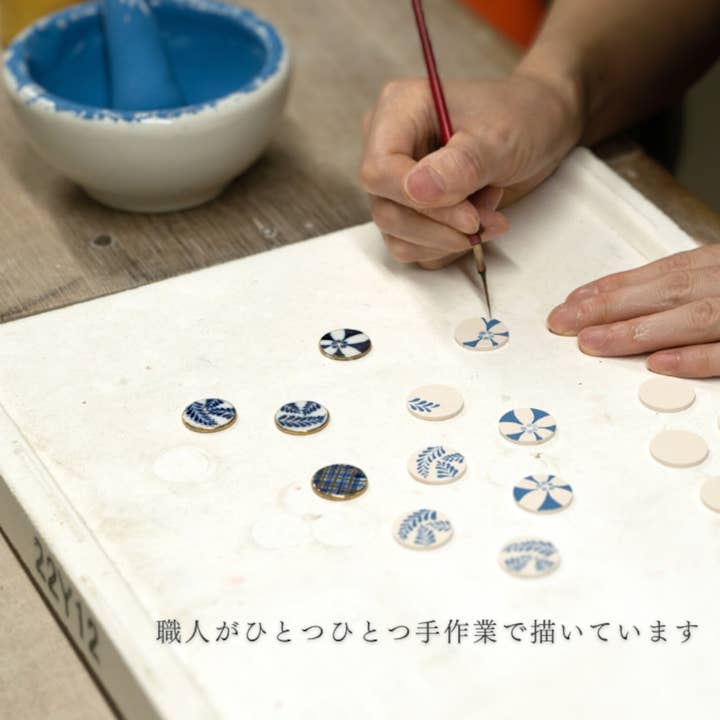 NaNa Hand-Drawn Round Tile Ceramic Earrings
for wholesale by Japacolle — Japan Collections | See Latest News in "About"