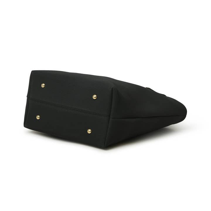 Classy Leather Bags - Wholesale Tote Bag - Women's - Era Vegan Leather Tote - Midnight Black