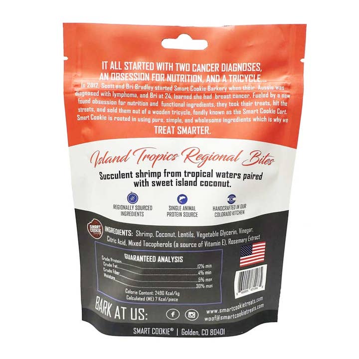 Smart Cookie Barkery - Wholesale Pet Treats - Dog - Shrimp & Coconut Dog Treats