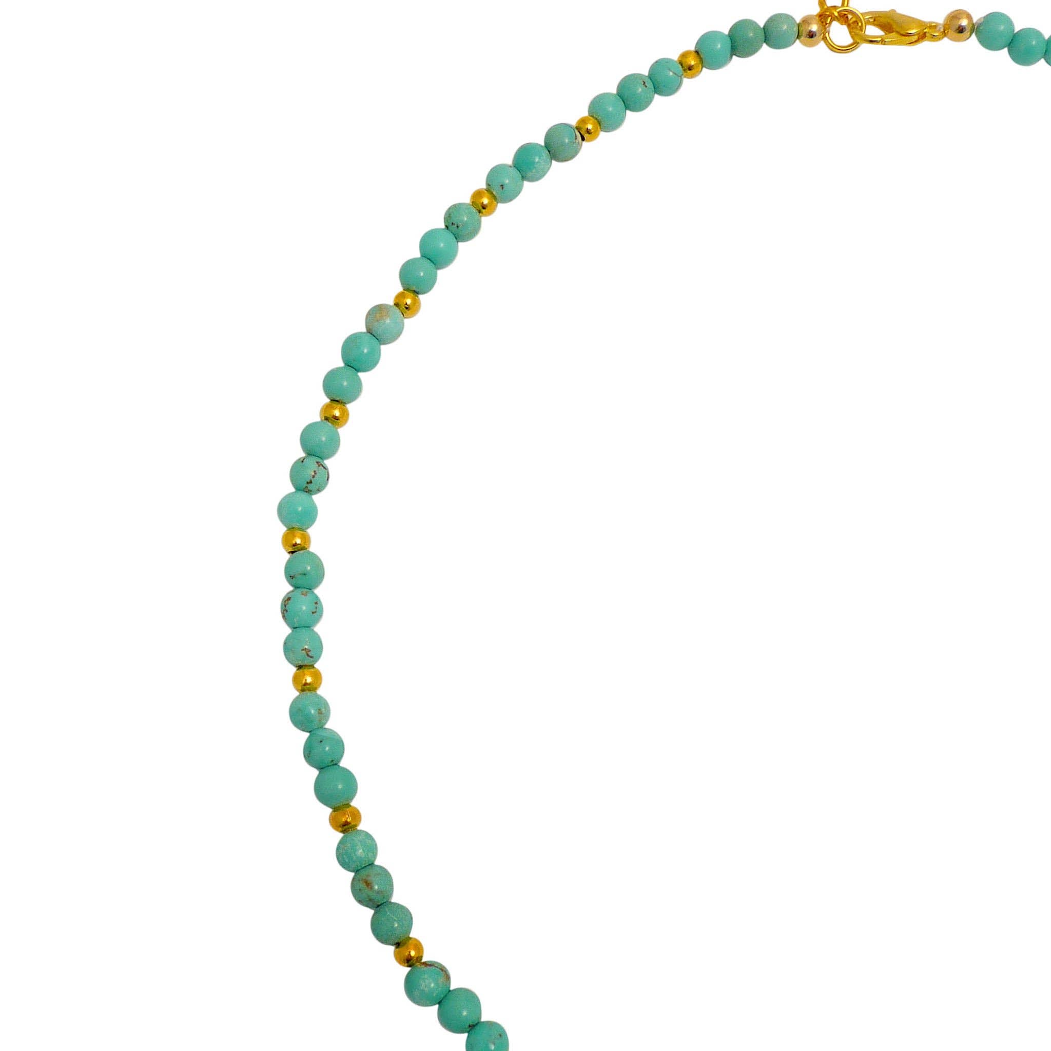 Lotusfeet – wholesale Beaded/pearl necklace – MB213 Turquoise2