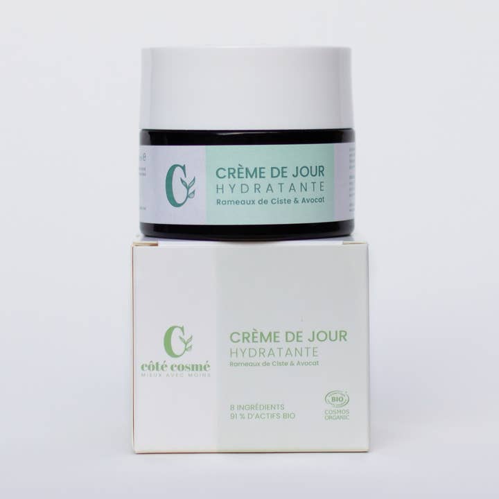 12 cremas de día de 8 ingredientes: ramitas de aguacate y cistus para venta al por mayor de Côté Cosmé