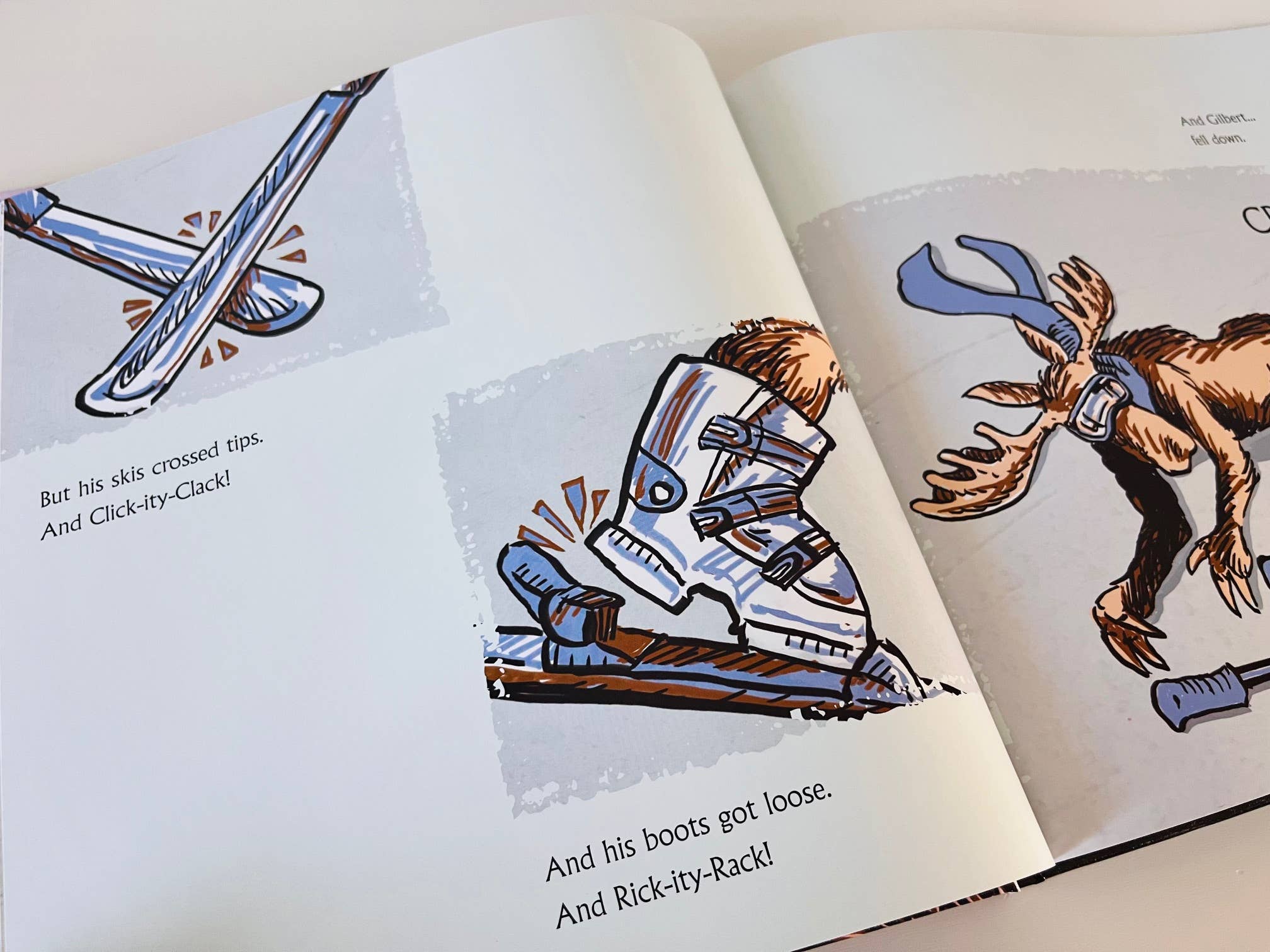 Gilbert The Moose - Rick Pieros Photography - Vendita all'ingrosso Libro per l'infanzia (3-5) - Gilbert l'Alce Impara a Sciare - Libro per bambini4