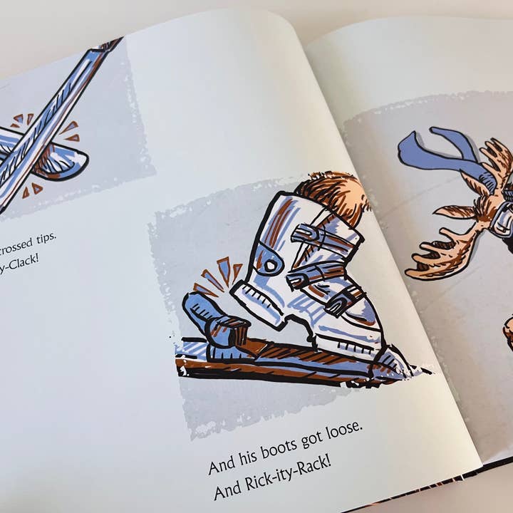 Gilbert The Moose - Rick Pieros Photography - Vendita all'ingrosso Libro per l'infanzia (3-5) - Gilbert l'Alce Impara a Sciare - Libro per bambini4