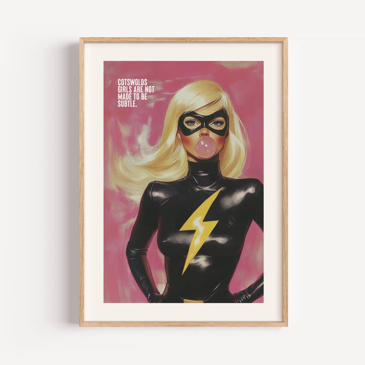 Add Your Town Flash Girl Art - Customised Wall Art for wholesale by Timmy Loves