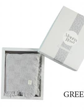 %100 Weiche Babydecke aus Baumwolle Grau für den Großhandel von Monna Rosa Milano LLC