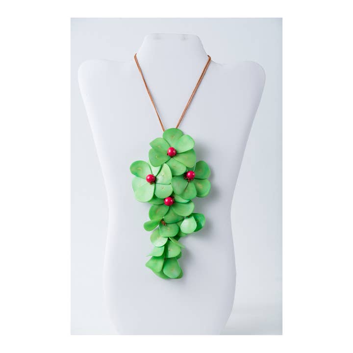 TaguArtsy - Wholesale Pendant/Charm Necklace - Holly Pendant Flower Tagua Necklace3