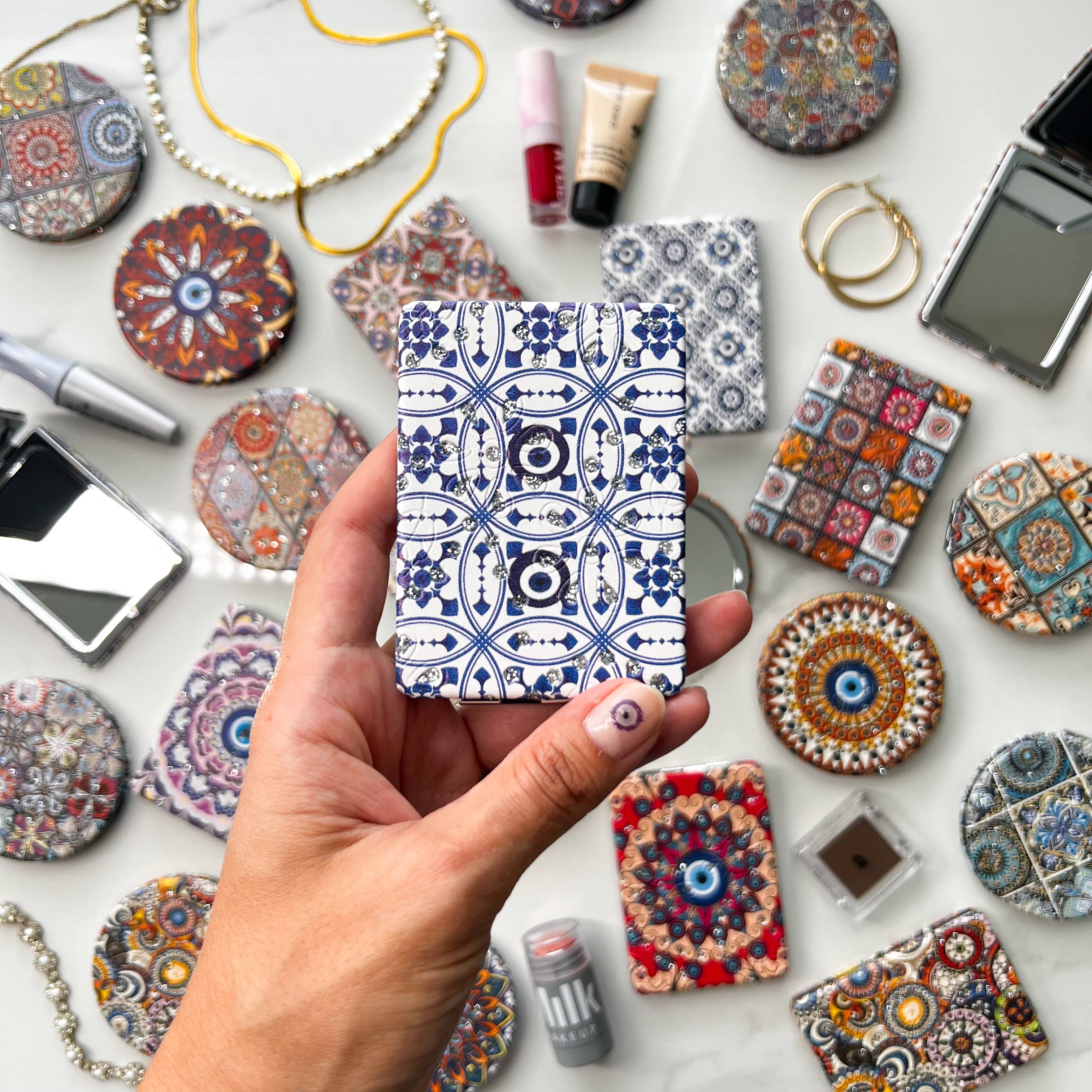 Umays Boho - Wholesale Compact Mirror - Pocket Mirror, Small Mirror, Cute Mirror, Make up Mirror3