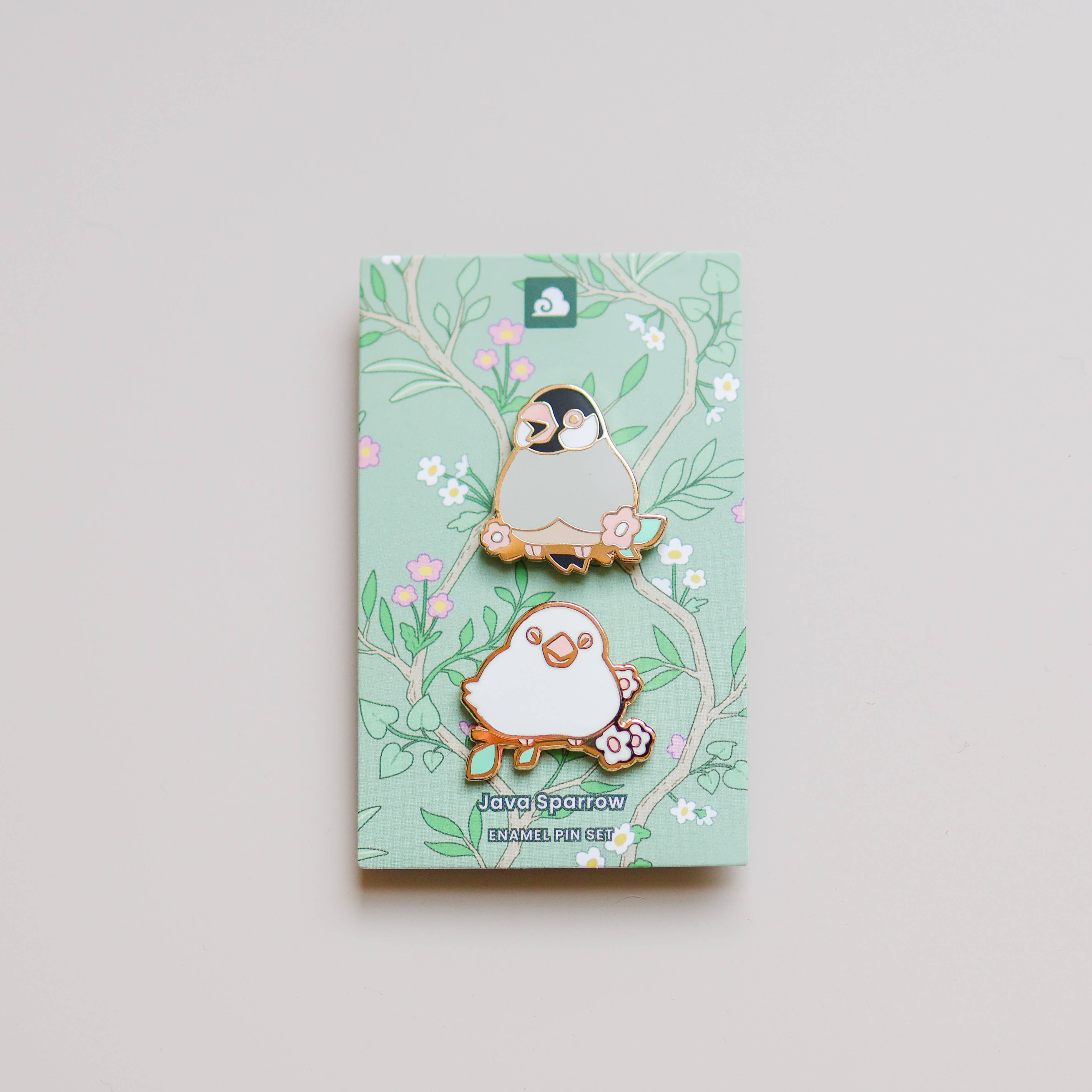 Thousand Skies - Wholesale Reversspeld/knoop - Emaille speld - Java Sparrow Pin-set