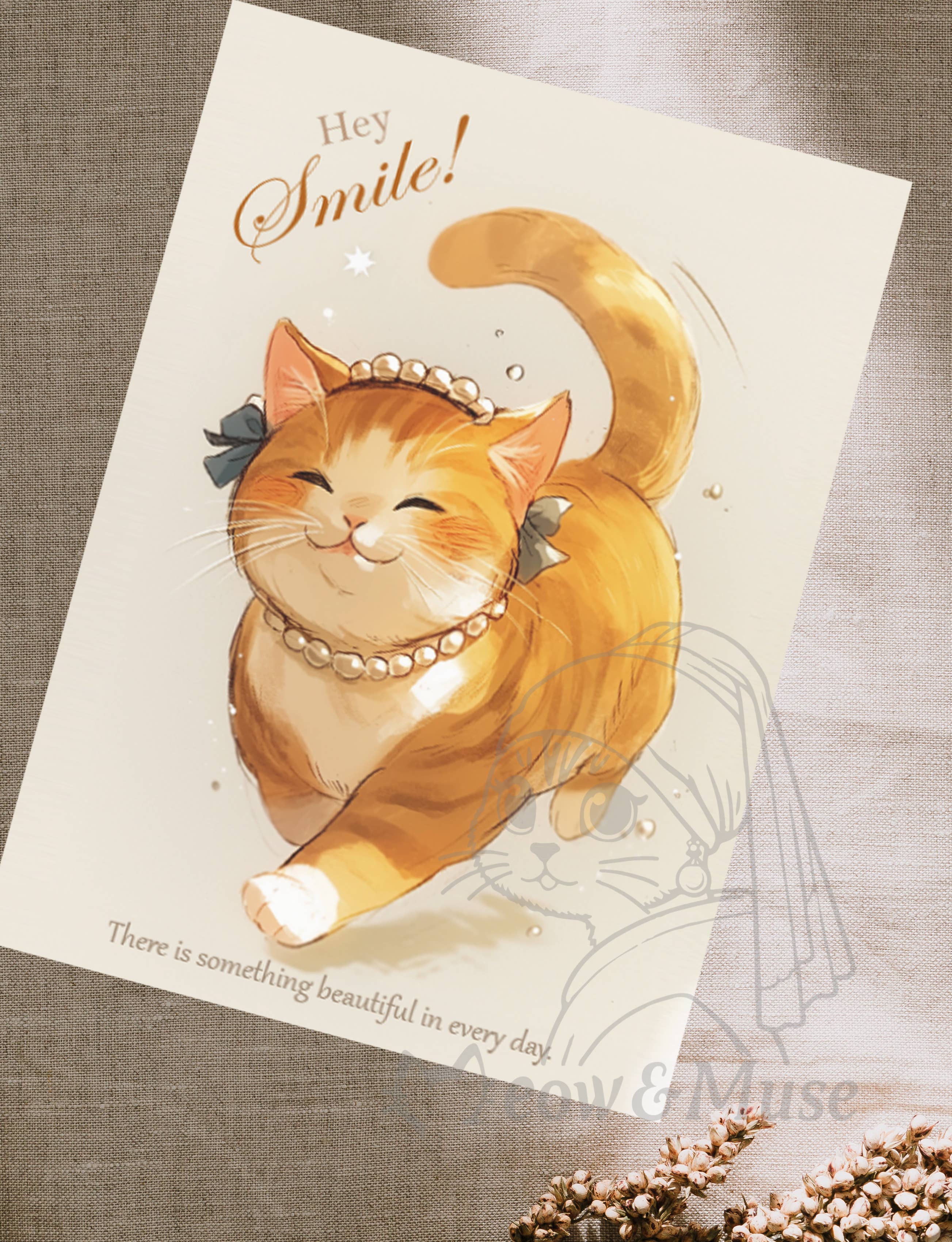 Meow & Muse - Wholesale Postcard - Ansichtkaart 'Hey Smile'0