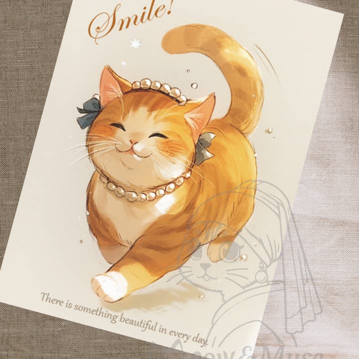Meow & Muse - Vente Cartes postales - Carte postale « Hey Smile »