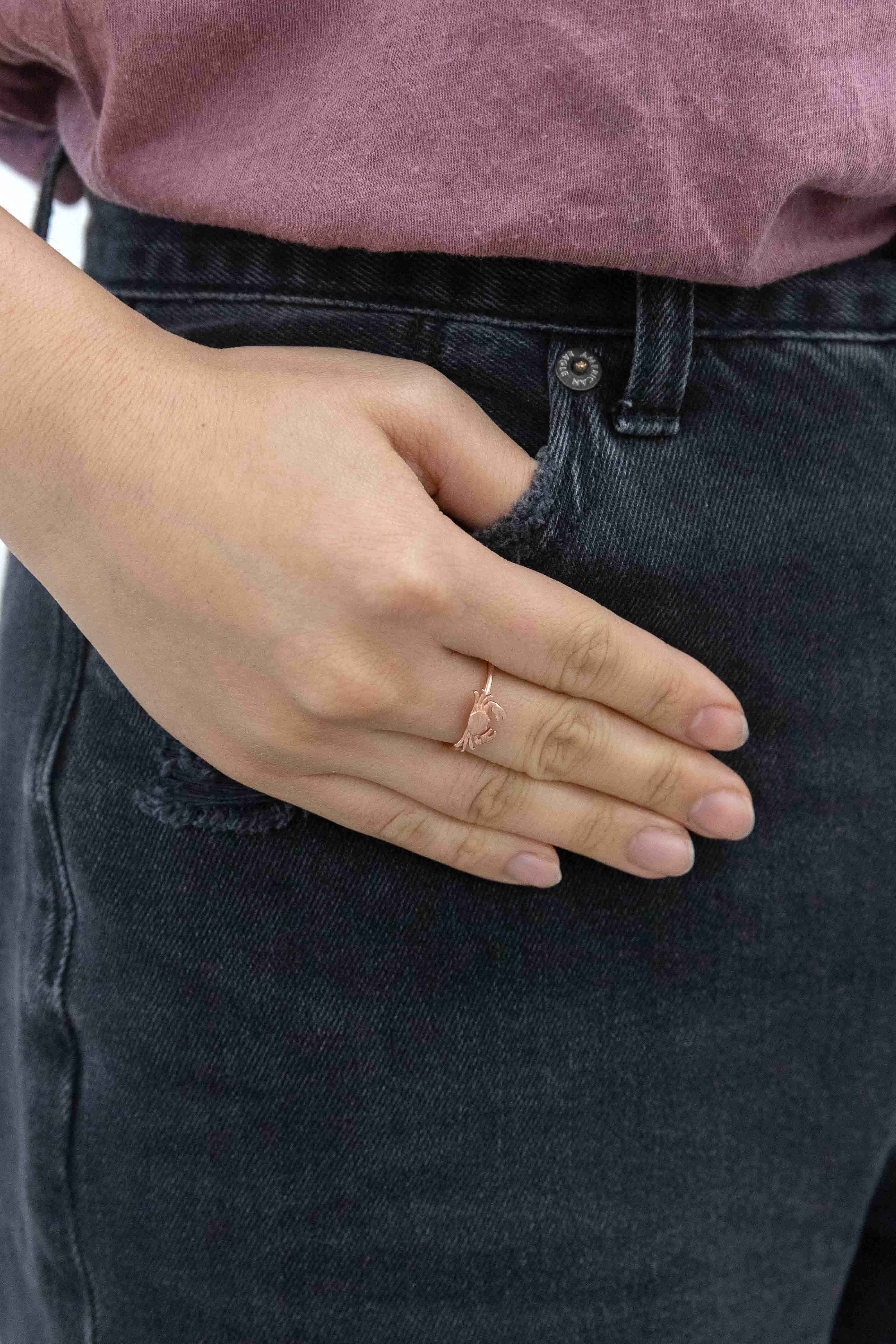 Lovoda - Wholesale Band/Stacked Ring - Maryland Crab Ring (18K & 24K Gold)2