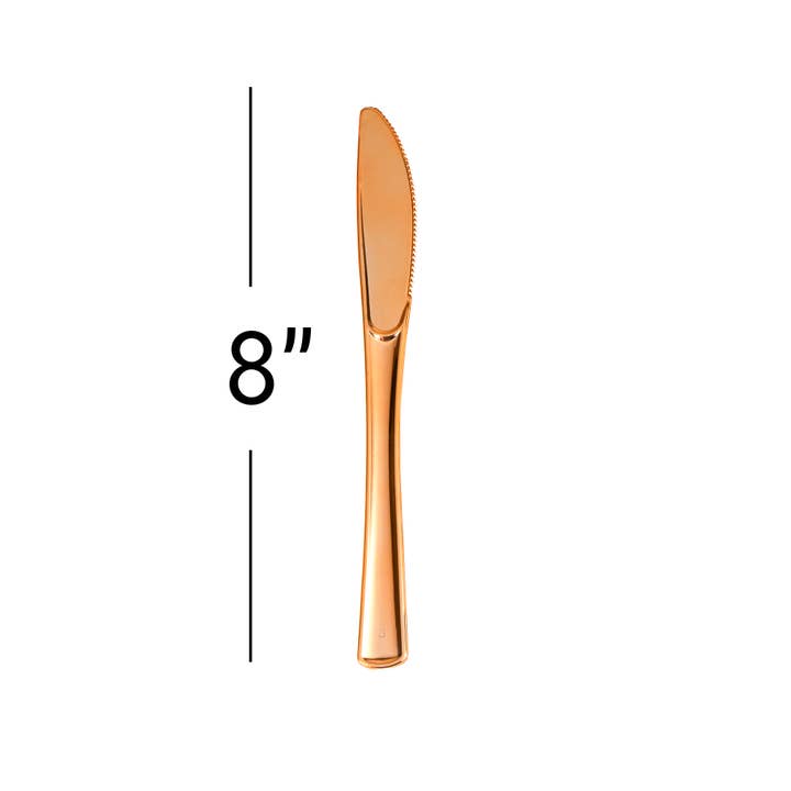 Plastic Premium Cutlery Set - 100 Pcs - Rose Gold for wholesale on Faire4