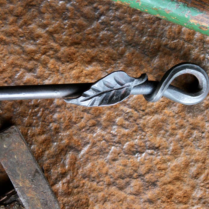 Wicks Forge - Wholesale Kitchen Spoon - Egg Spoon - Leaf Handle3