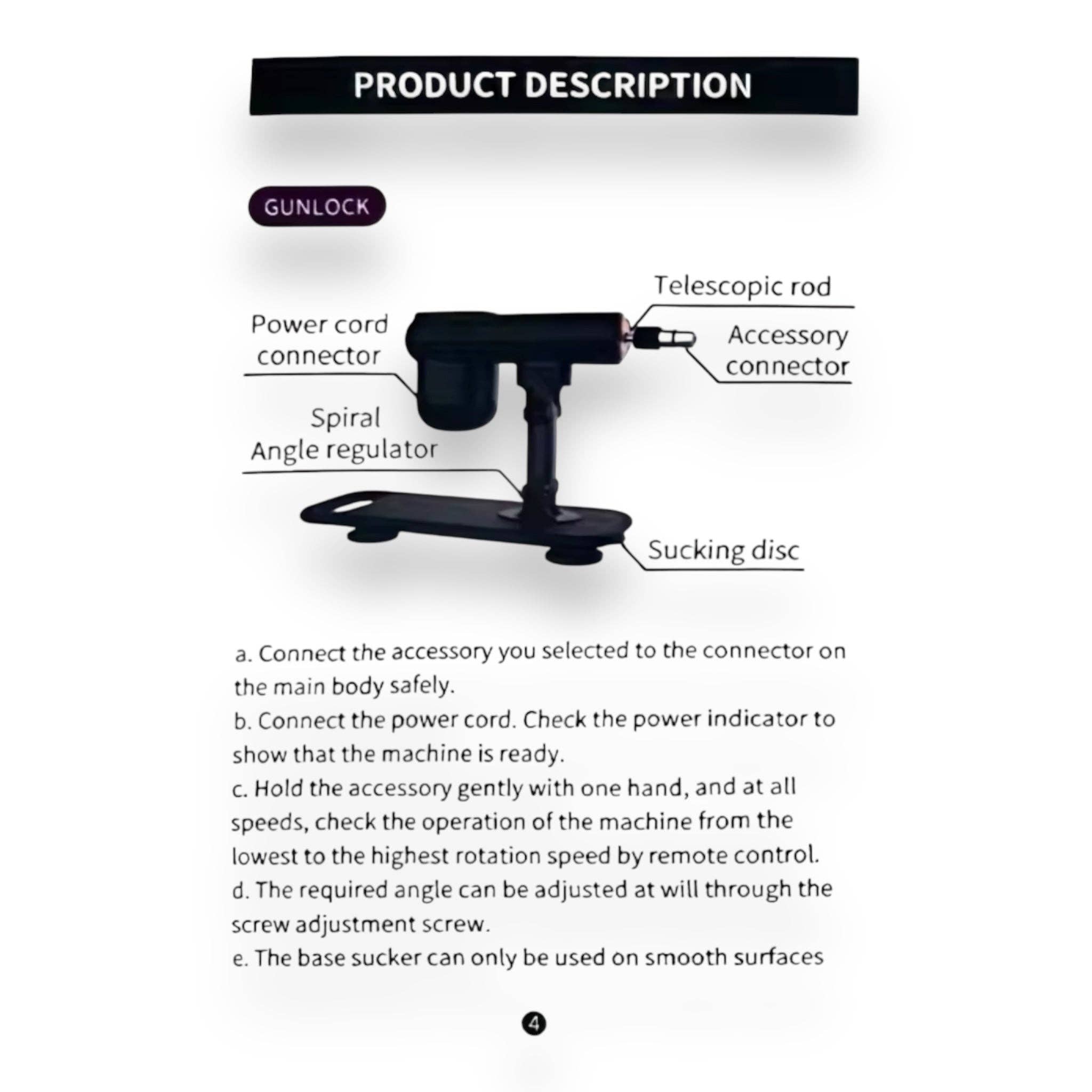 Kinky Pleasure - Wholesale Sex Toy - Kinky Pleasure - AX107 - Fuck Machine with Crystal Dildo Attachment - Remote Control - Includes 2 Attachments17