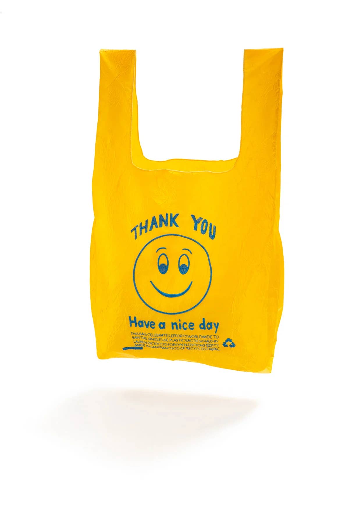 OPEN EDITIONS - Wholesale Grocery/Shopping Bag - Thank You Tote // Smile on Yellow // Lauren DiCioccio