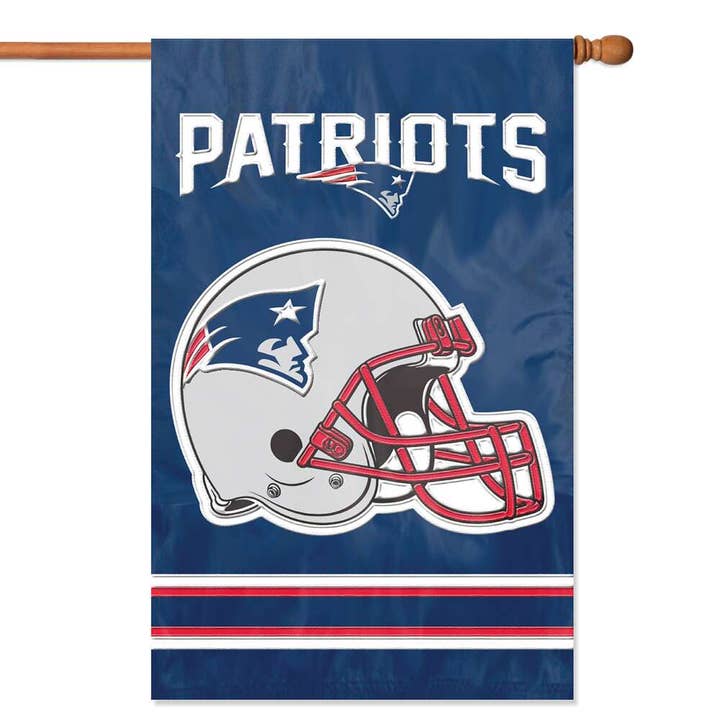 New England Patriots Applique Banner Flag for wholesale by Party Animal, Inc.