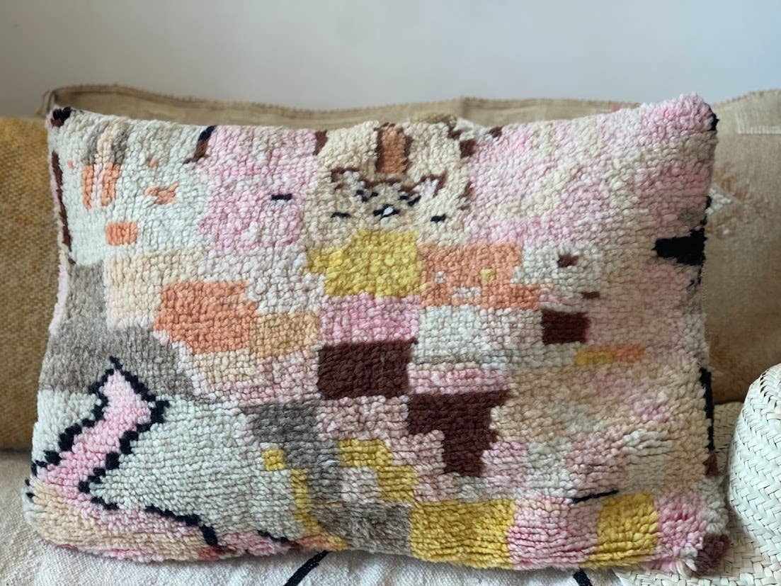 NOMAD BY LIV - Wholesale Throw Pillow Cover - Handmade Boujad Cushion cover soft color – 60 x 40 cm, wool13