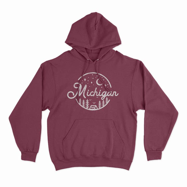 Night Sky - Unisex Hooded Sweatshirt for wholesale by Live Love Michigan