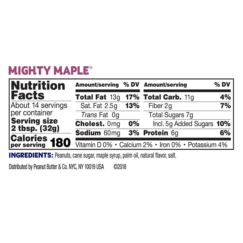 Peanut Butter & Co. - Wholesale Nut Butter - 16 oz Peanut Butter & Co. Mighty Maple2